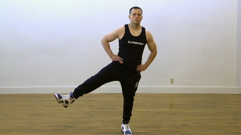 Leg Swing Side To Side exercise demo