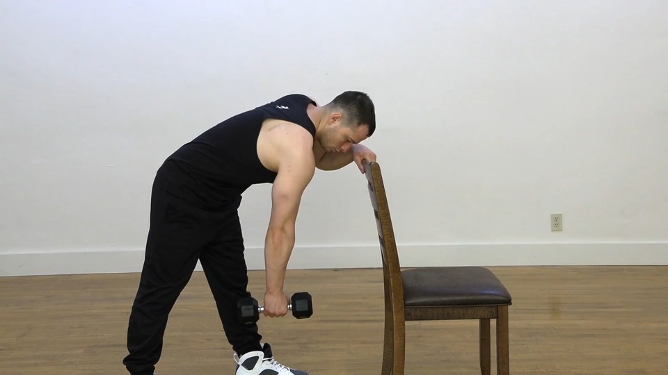 Single Arm Chair Row exercise demo