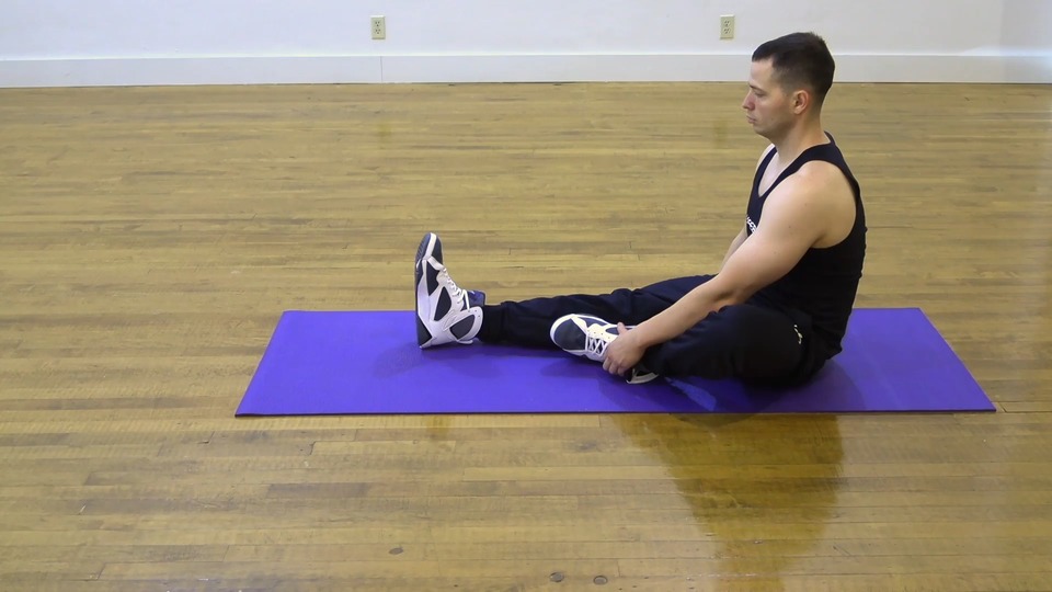 Single Leg Seated Hamstring Stretch exercise demo