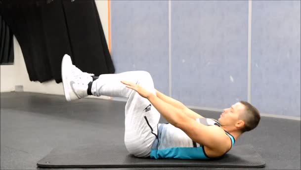 Tuck Crunch exercise demo
