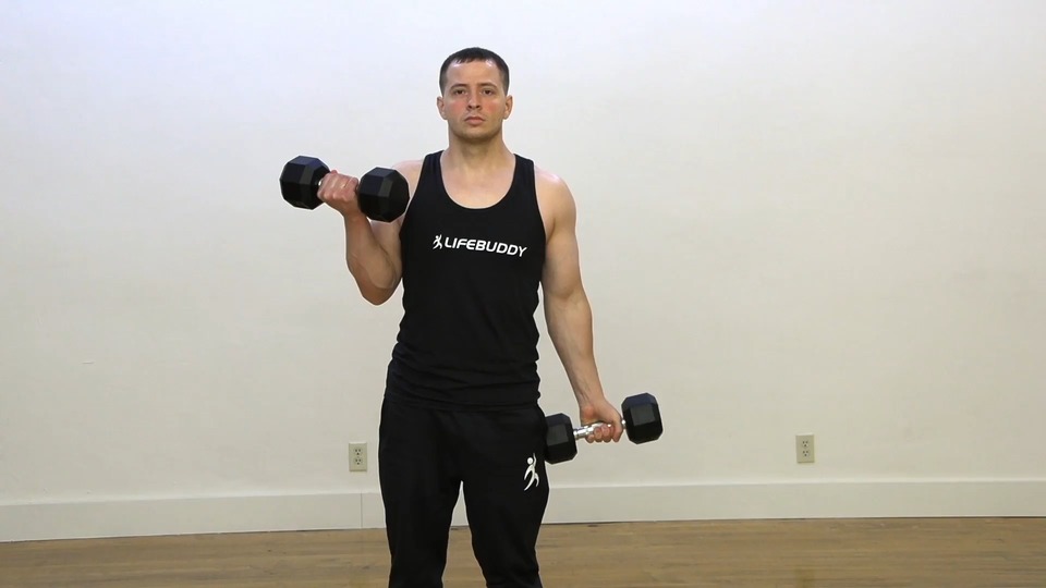Alternating Curl Hold exercise demo