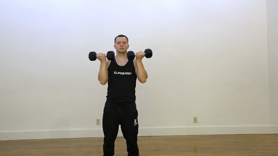 Arnold Press Into Hammer Shoulder Press exercise demo