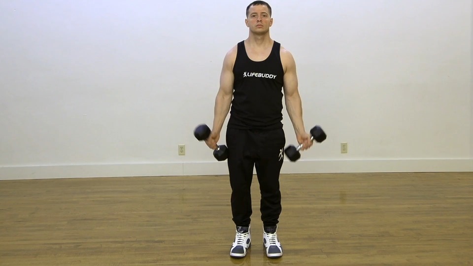 Bicep Curl Into Back Row exercise demo