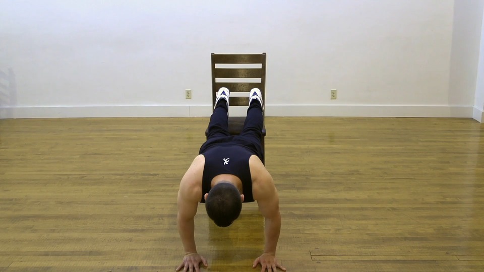Chair High Plank exercise demo