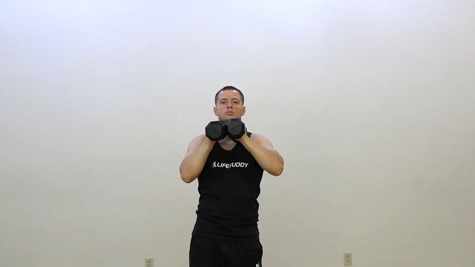 Close Grip Shoulder Press Into Shoulder Press exercise demo