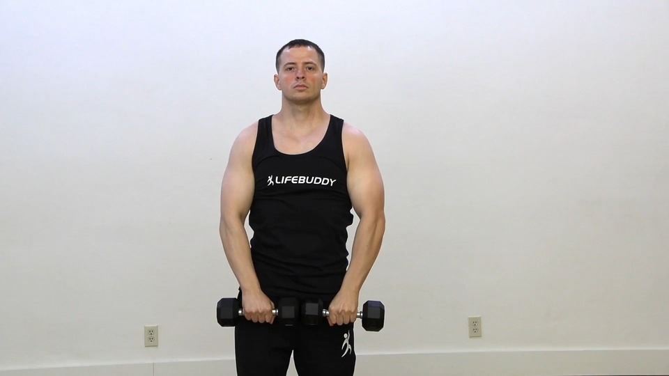 Close Grip Upright Row Into Front Extension exercise demo
