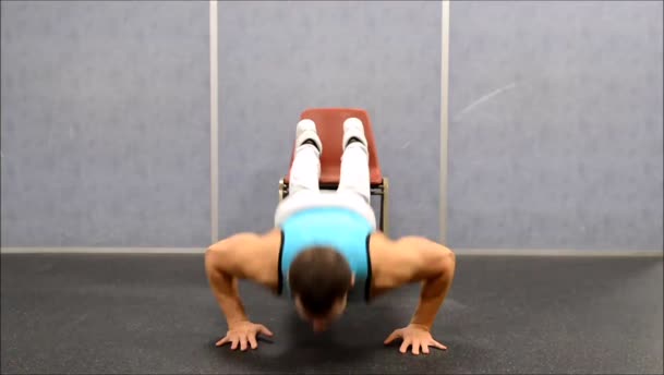 Jumping Decline Push Ups exercise demo