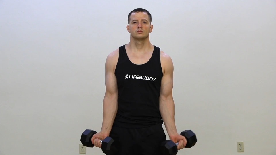 Curl Into Reverse Shrug exercise demo