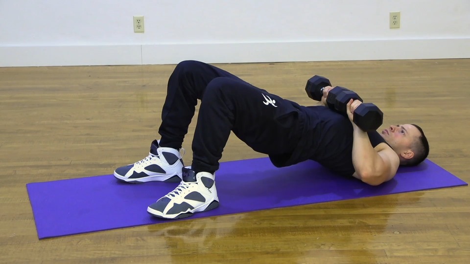 Decline Close Grip Floor Press exercise demo