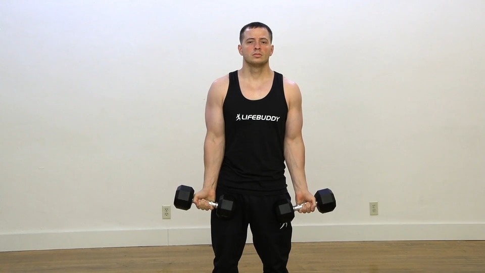 Double Bicep Curl 3 Second Negative exercise demo
