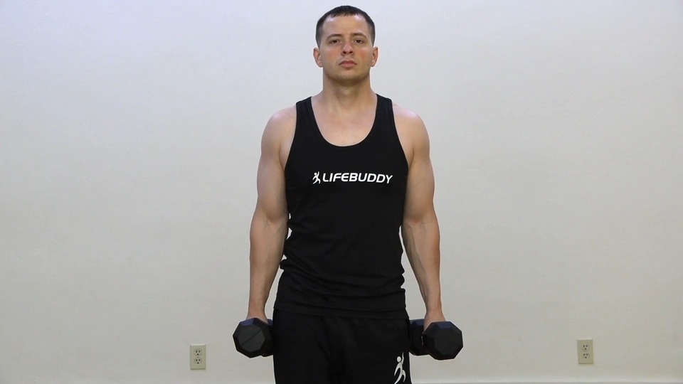Hammer Curl Holds exercise demo