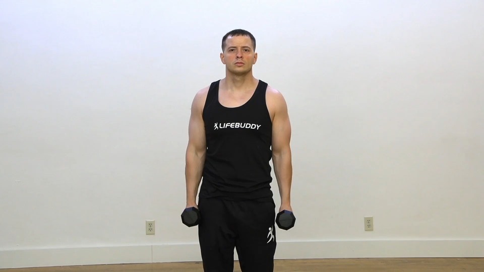 Hammer Front Raise Into Double Hammer Curl exercise demo