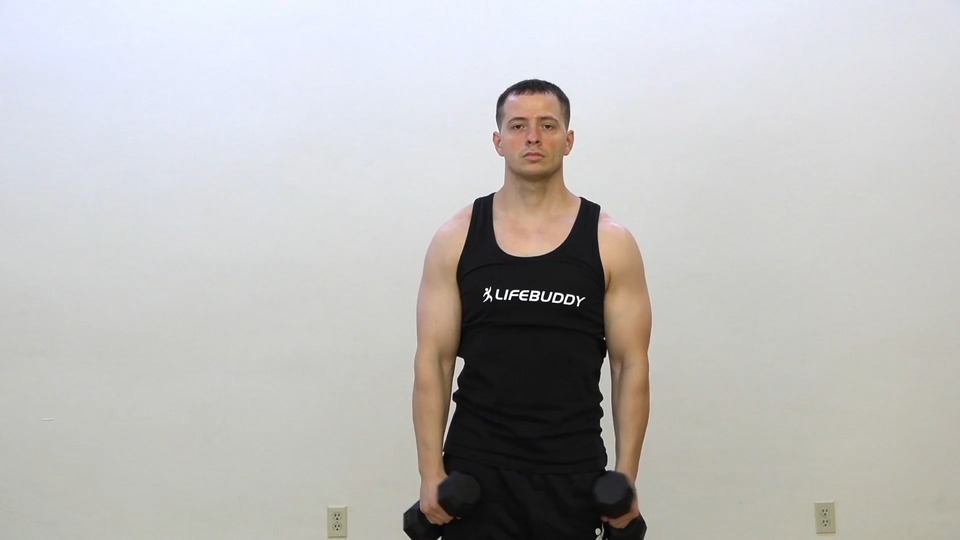 Hammer Front Raise Into Upright Row exercise demo