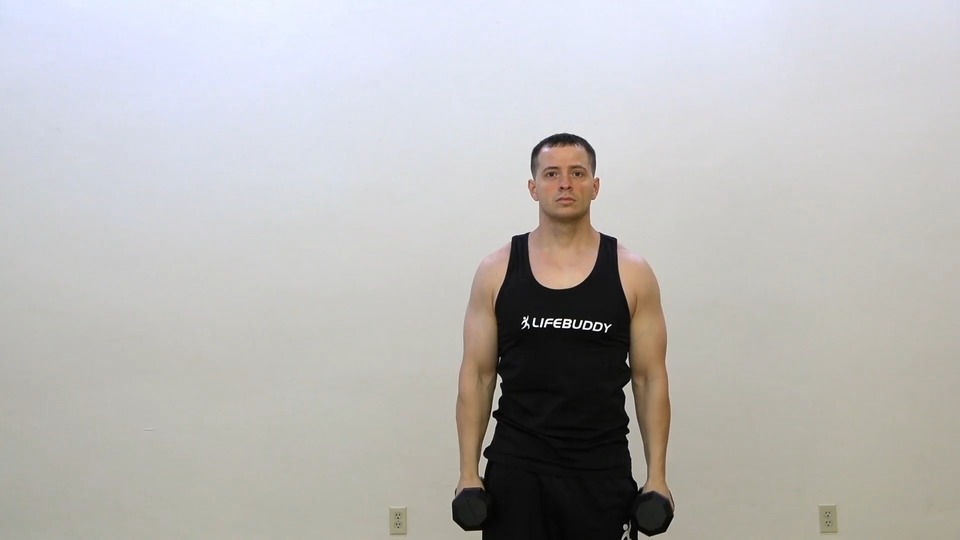 Hammer Shoulder Press Into Shrug exercise demo