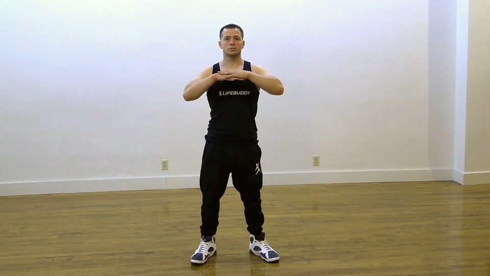 Hop Into Front Squat exercise demo