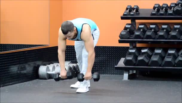 Double Elbow Out Lawnmower exercise demo