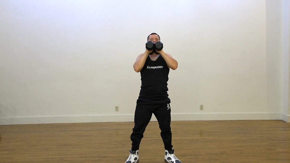 Push Press Into Squat exercise demo
