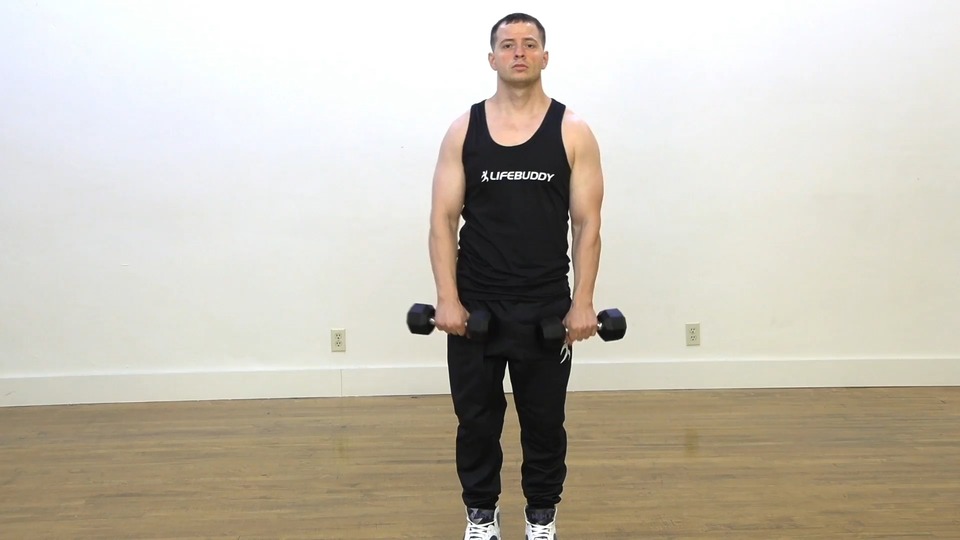 Reverse Curl Into Reverse Row exercise demo