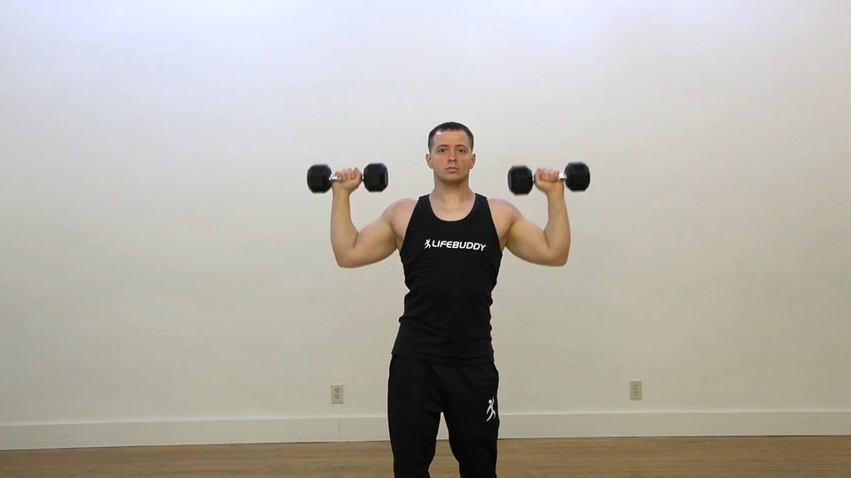 Shoulder Press Into Single Shoulder Press exercise demo