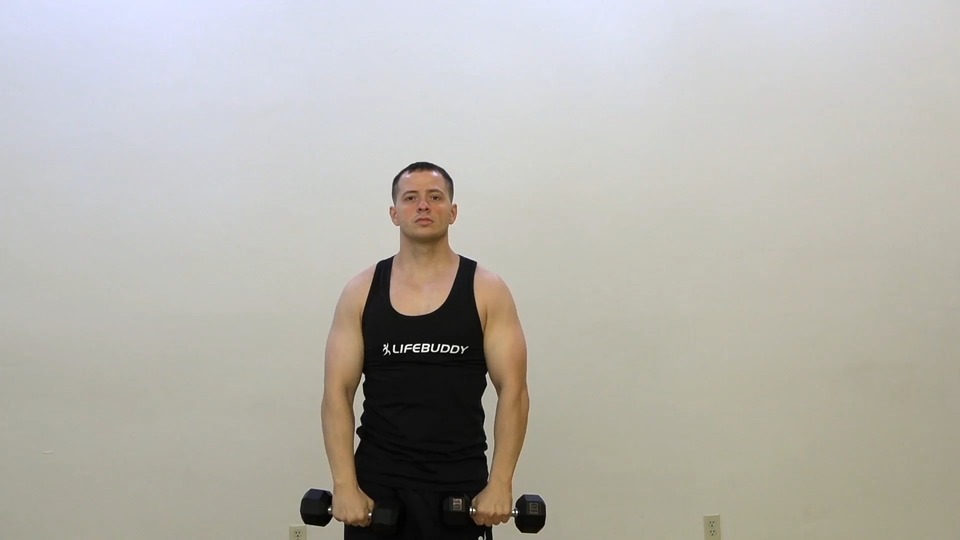 Shoulder Press Into Slow Negative Front Raise exercise demo