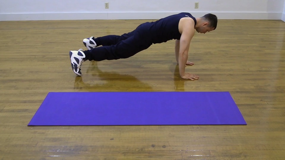 Sidewalk High Plank exercise demo