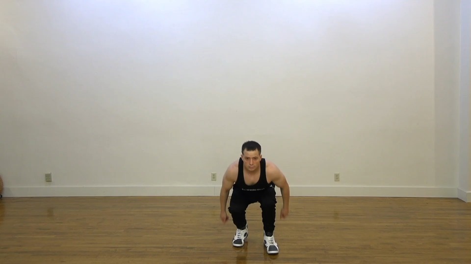 Staggered Squat Jump exercise demo