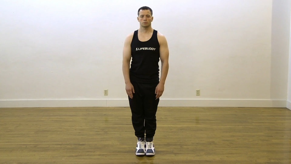 Standing Feet Together Reach exercise demo