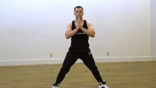 Sumo Squat Into Side To Side Lunge exercise demo