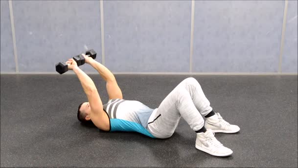 Dumbbell Skull Crushers exercise demo
