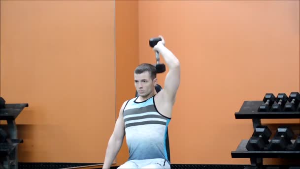 Seated Single Tricep Extensions exercise demo