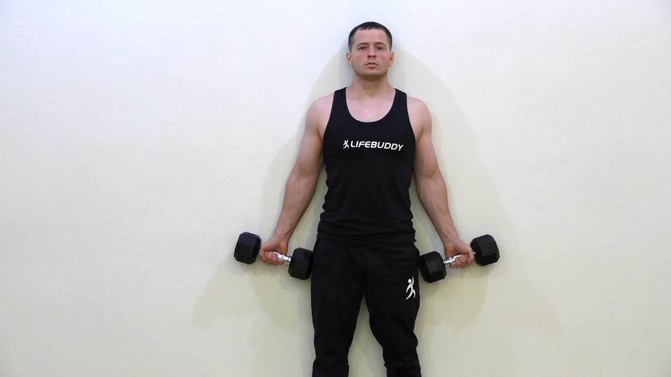 Wall Curls exercise demo