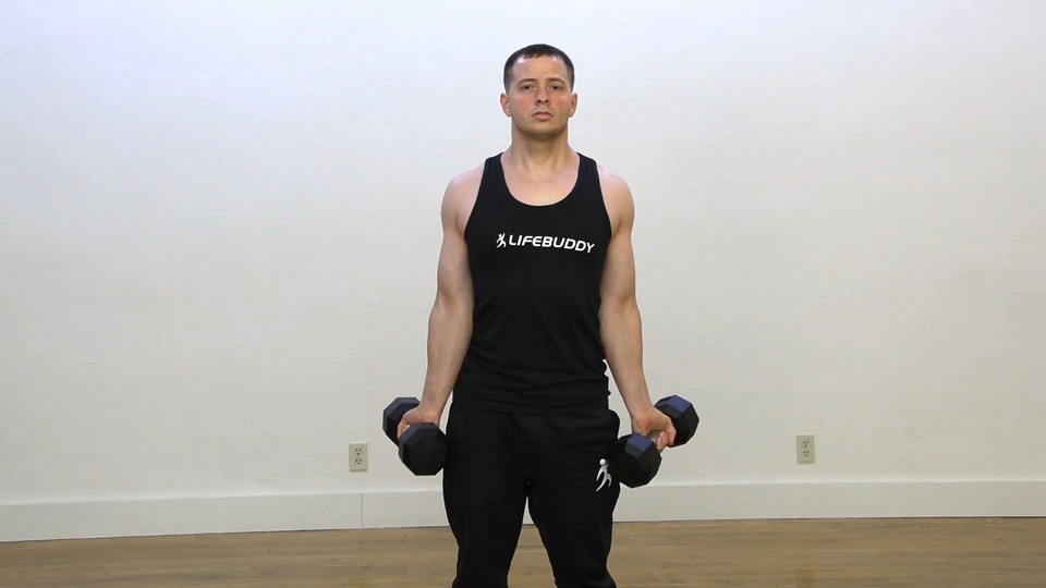 Wide Curl Into Hammer Curl exercise demo